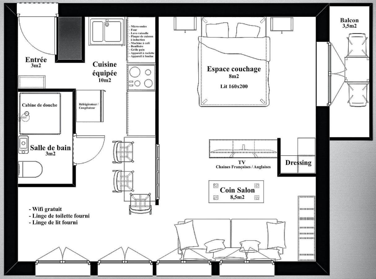 Studio Lessy - Centre Village - Aravistour 圣简德斯科特 外观 照片